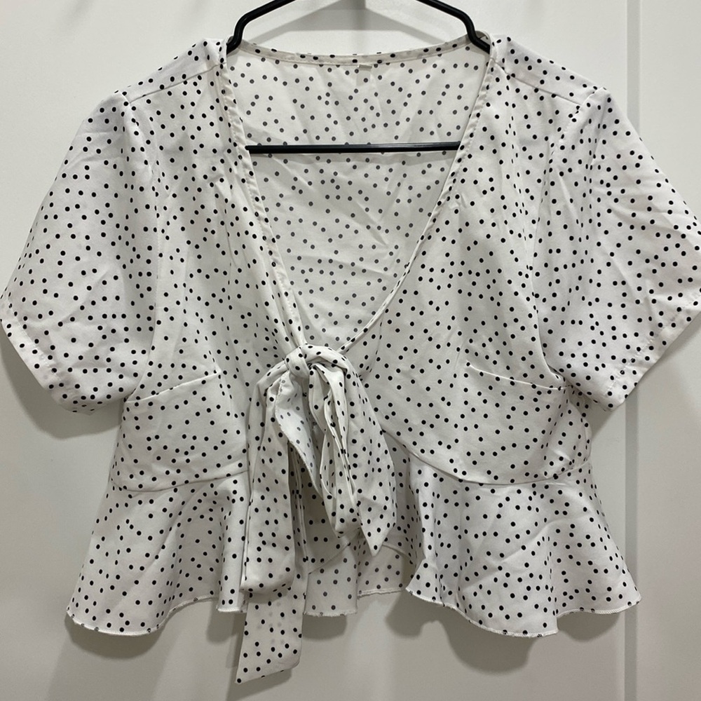 tie front blouse